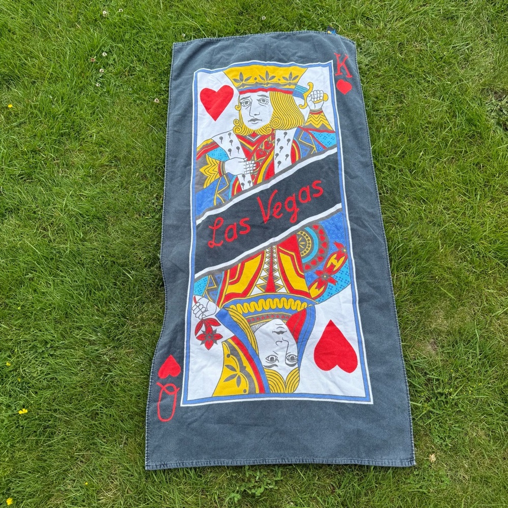 Vtg Las Vegas‎ King of Hearts Towel - Picture 4 of 4